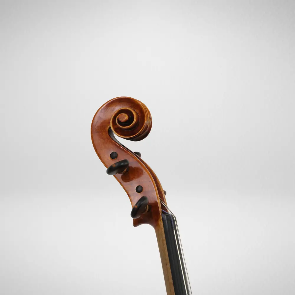 Viola Antoninilton F. Silva 2015, 40 cm: detalhe da voluta de perfil